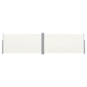 vidaXL Uttrekkbar sidemarkise 160x600 cm kremhvit
