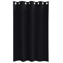  Gardiner med gardiner 2 pcs Svart Polyester