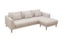 Florenz 3 seters Høyrevendt L formet Sjeselongsofa i Stoff   Beige