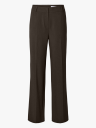 Selected Femme Rita Mid Waist Wide Pant Brun 38/34