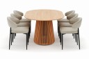 Peyra Spisebord 200 cm Oval med 6 Sawako Stoler - Natur