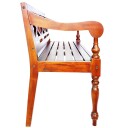 vidaXL Batavia-benk 123 cm heltre mahogni mørkebrun