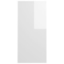 vidaXL Laptopbord høyglans hvit 102,5x35x75 cm sponplater