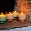 Seasons Summer Collection Stearinlys i Glassbeholder 10cm Oransje