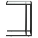 vidaXL Sidebord for PC gjennomsiktig 50x35x65 cm herdet glass
