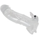 You2Toys Crystal Clear Penishylse med vibrerende kaninører.    - Klar