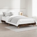 vidaXL Sengeramme røkt eik 100x200 cm konstruert tre