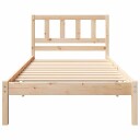  Sengestamme med hodegjerde Brun 75 x 190 cm Heltre furu