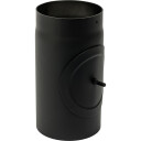 130 mm Metalbestos svart røykrørlengde 250 mm med rengjøringsklaff