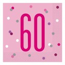 Papirservietter Tall Rosa   Tallet 60