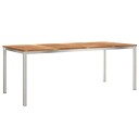  Hagespisesett 9 pcs Solid teakwood & rustfritt stål