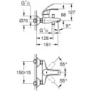 Grohe Eurosmart Cosmopolitan dusjbatteri Krom