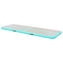 vidaXL Oppblåsbar gymnastikkmatte med pumpe 500x100x10 cm PVC grønn