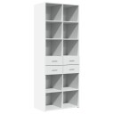  Highboard hvit 70x42,5x185 cm konstruert tre