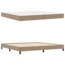  Sengestamme med madrass Cappuccino 200 x 200 cm stoff