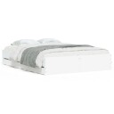 vidaXL Sengeramme med skuffer hvit 140x190 cm konstruert tre 8721012245181