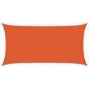 vidaXL Solseil 160 g/m² oransje 2,5x5 m HDPE