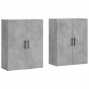  Veggskap 2 stk betonggrå 69,5x34x90 cm 8720845408961