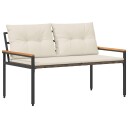 vidaXL Utendørs benk 2  Seater 116 x 67,5 x 72 cm polyrotting Kremhvit