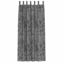  Gardin med gardiner 2 pcs Grå 245 x 140 cm Fløyel