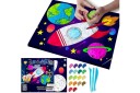 SPLAT PLANET - Clay painting on canvas 30x40cm - Space (777685)