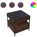  Salongbord med Infinity LED brun eik 50x50x51 cm 847716