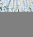 Flöss Kjole   Mille   Sky Berry Gingham   Flöss   2 år 92   Kjole   Blå