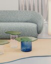 Striche Side Table Mint Green / Transparent