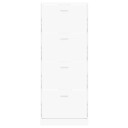 vidaXL Skoskap hvit 59x17x150 cm konstruert tre