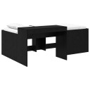  Barneseng med skrivebord Svart 75 x 190 cm Konstruert tre