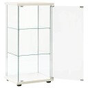 vidaXL Oppbevaringsskap herdet glass hvit