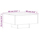 vidaXL Salongbord sonoma eik 60x60x31,5 cm sponplate