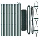 vidaXL Gjerde med innlegg. grønn 0.8 x 25 m PVC-belagt stål
