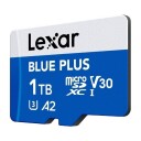 Lexar Minnekort Microsd 1 Tb C10 A2 U3 V30 170 Mb/S Blue Plus
