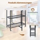 Sammenleggbart spisebord – marmorlook mobil seter 2 4