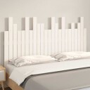 vidaXL Veggmontert sengegavl hvit 146,5x3x80 cm heltre furu