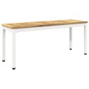 vidaXL Hagebenk 108,5 x 35 x 45 cm Solid akasietre Hvit Rektangulær