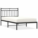 vidaXL Sengeramme i metall med hodegavl svart 100x190 cm 8721012209947