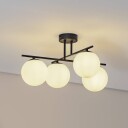 Domiluce Aurora taklampe svart Ø 50 cm 4 lyskilder glass E14