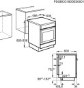 Electrolux 600-serien LKR66440NW Glasskeramisk Komfyr med Dampkoking Hvit