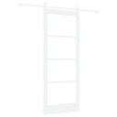 vidaXL Skyvedør med Monteringssett 'ORKDAL'Hvit Solid Tre & Glass