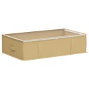 vidaXL Lagerboks med gjennomsiktig toppvindu Krem 70 x 40 x 18 cm