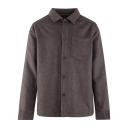 Aligo Overshirt Brown/Grey M Wool twill overshirt