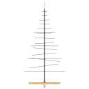 vidaXL Juletre til dekorasjon med trebunn metall svart 150 cm