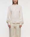 Filippa K Stand Collar Blouse   Cream   42