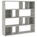  Bokhylle/romdeler betonggrå 105x24x102 cm 8720845693725