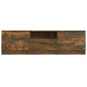 vidaXL TV-benk røkt eik 140x35x40 cm konstruert tre