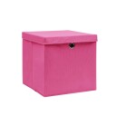 vidaXL Oppbevaringsbokser med deksler 10 stk 28x28x28 cm rosa