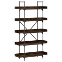 Bokhylle 5 etasjer røkt eik 100x33x180,5 cm konstruert tre 8721012194816