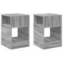 vidaXL Avlastningsbord 2 pcs Grå Sonoma 30,5 x 30 x 45 cm